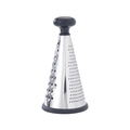 Conical stainless steel cheese grater with black round handle and non-slip base ring - Black Ball Handle 9 Inch