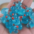 Canetons lumineux en résine bleue transparente pour décoration DIY créative de voiture - Bleu