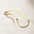 Eleganteres vergoldetes S925 Sterling Silber Schlangenarmband mit Karabinerverschluss - Kettenbreite 4,0 mm/16+4 cm (ca. 4,10 g) / Gold