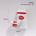 3D Nordic style mini milk carton and cereal bowl fridge magnet decor, 4.5cm height - Milk