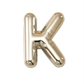Pendentif lettre K en acier inoxydable doré champagne poli pour la création de bijoux - Lettre K