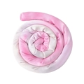 Bendable ethnic hair tie in pink and white silk gradient for dreadlocks and ponytails - Single Hair Tie / Faux Silk Tie-dye Pink Grey