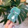 Cute green dinosaur acetate hair claw clip with colorful pearlescent pattern finish - Green Bubble Crocodile