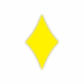 Quirky yellow diamond emoji hair clip with a smooth acrylic finish for unique styling - Diamond (QT--CY133)