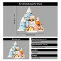 Christmas snowman and colorful trees static window sticker in 40x45cm size - Snowman & Tree Mix B (40*45cm)
