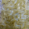 Macro shot of light yellow glitter acrylic fishtail pendants for DIY keychain making - Luminous Glitter Fishtail Yellow