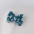 Sparkling peacock blue bow bead with colorful crystals for DIY jewelry and necklaces - Peacock Blue AB