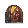 Sticker 3D souris de Noël avec arche de trou de souris et guirlande lumineuse - SD32/Souris avec guirlandes lumineuses