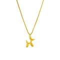 Minimalistische gouden ballonhond hanger ketting gemaakt van hoogwaardig edelstaal - Goud