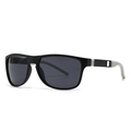 Gafas de sol TR negro mate para hombre con lentes grises y puntas de patillas en blanco - C4 Montura Negra Patilla Blanca