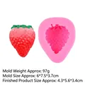 Pink silicone mold for realistic strawberry shapes with detailed fruit texture details - 2# Strawberry / Pink