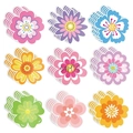 54PCS set of colorful double-sided floral paper cutouts for classroom bulletin board decor - Large Flower Style (R3-11)