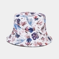 Détail du chapeau bob avec des motifs de fleurs à l'aquarelle violettes et roses - M (56-58cm) / 5# Fleurs à l'Aquarelle Rouge Bleu