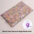 3mm Macaron mixed color glass seed beads and tube beads DIY jewelry set in bulk bag - Macaron Mixed 3mm with Bugle Beads