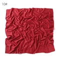 Large solid color matte imitation silk satin square scarf, soft, breathable, elegant women head wrap. - Red