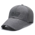 Atmungsaktive graue Mesh-Baseballkappe mit Paris-3D-Stickerei für Outdoor-Aktivitäten - Verstellbar / Dunkelgrau