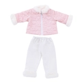 Pink heart quilted doll jacket and white fur-trimmed pants for 18-inch baby dolls - Pink Jacket And Pants Set