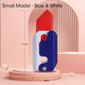 Piccolo coltello giocattolo a gravità 3D blu e bianco, altezza 11 cm per antistress - Modello Piccolo-Blu Bianco