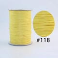 Vibrant yellow braided wax cord spool for DIY jewelry crafts, color code #118 detail - 118 Yellow / 1.0mm 160m
