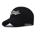 Classic black cotton baseball cap with white CthnChu embroidery in minimalist street style - Adjustable / Black