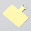 Light yellow TPU phone lanyard tether tab with silver D-ring buckle for anti-loss strap - Silver Clasp / Yellow