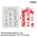 Silicone bead mold for fondant cakes with multiple sizes of spherical grooves - 1# A966 / Gray