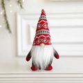 Gnome de Noël gris en peluche, hauteur 24cm et base 10cm pour décor de fête - Gnome de Noël Gris 24CM