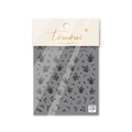 Autocollants de nail art en relief avec motifs de fleurs et dentelle noires sur fond blanc pur - Dentelle Florale Noire (to747)