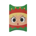 Christmas elf pillow candy box made of brown kraft paper in a festive green elf design - Christmas Character