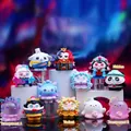 Cute Eggy Party panda figure from the blind box series on a white decorative stand - Single Random / Egg Party Series (1040-82) (8 Pcs/Set)