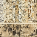 Vintage Music & Rose 6x6 scrapbook paper pad with 160gsm heavyweight cardstock 24 sheets - R2530 24 Sheets