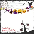 Guirlande d'Halloween avec citrouilles et fantômes, taille env. 17-21cm par pièce - HY-WSLQ-39 Bannière des Personnages d'Halloween
