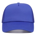Einfarbige königsblaue Trucker-Mütze mit atmungsaktivem Mesh-Rücken und Visier - Blau