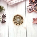 Sparkling gold velvet bird nest hair ring for buns and high ponytails styling - Electroplated Rose Gold
