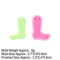 Roze siliconen laarsvorm voor DIY-sleutelhangers en handgemaakte hangers van epoxyhars - 5# Laars Vorm / Roze