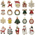 DIY Christmas charms in Santa Claus, reindeer, and snowflake designs for jewelry - Mixed 20 New & Old Christmas Styles-1 Each-27.8g-SN1588