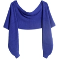 Detailed macro shot of blue knitted texture on this off-shoulder sleeve scarf top - 06# Upgraded Royal Blue / 220x35CM