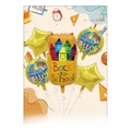 Back to School Aluminum Foil Balloon Set 5pcs Party Decoration School Supplies Decor - Crayon Box Theme / Five-Piece Set