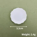 Piatto in miniatura bianco con bordo ondulato per casa delle bambole, 3,5 cm e peso 2,4 g - N. 11 (3.5cm) / Bianco