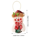 Christmas snowman ornament with red green plaid hat and scarf for tree decoration - Snowman