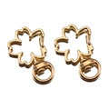 Moschettone dorato a forma di fiore di ciliegio per portachiavi DIY e accessori gioielli - Fiore di ciliegio / 5 Pezzi / Oro KC