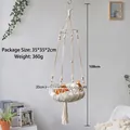 Amaca bohémien intrecciata per gatti con perline di legno e nappe decorative - Stile Standard 30cm (Senza Cuscino)