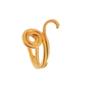 Clip de nez doré en forme de U sans perçage avec design en spirale et structure à crochet - Style Boucle Spirale / Or (A-832)