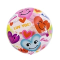 Transparent round balloon with colorful inner hearts and romantic English text for Valentine - 18 Inch Transparent Smile Round F3242