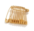 Juego de doce imperdibles dorados de acero inoxidable para ropa y accesorios de bricolaje - 20mm / Dorado