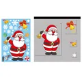 Christmas Santa Claus and bell static window stickers for holiday party decoration - Ringing Bell Santa Style