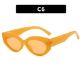 Retro cat-eye sunglasses with transparent orange frame and matching tinted lenses - Jelly Orange Frame Orange Lens
