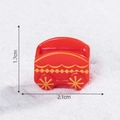 Miniature red Christmas train carriage figurine for DIY holiday snow landscape decor - 10# Red Semi-circular Carriage
