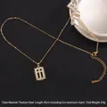 Titanium steel cross necklace in gold finish with colorful zircon stones inlay - Cross No.34 Gold (A1212)