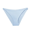 Light blue cotton bikini underwear with slim straps and athletic fit for women - S / Light Blue